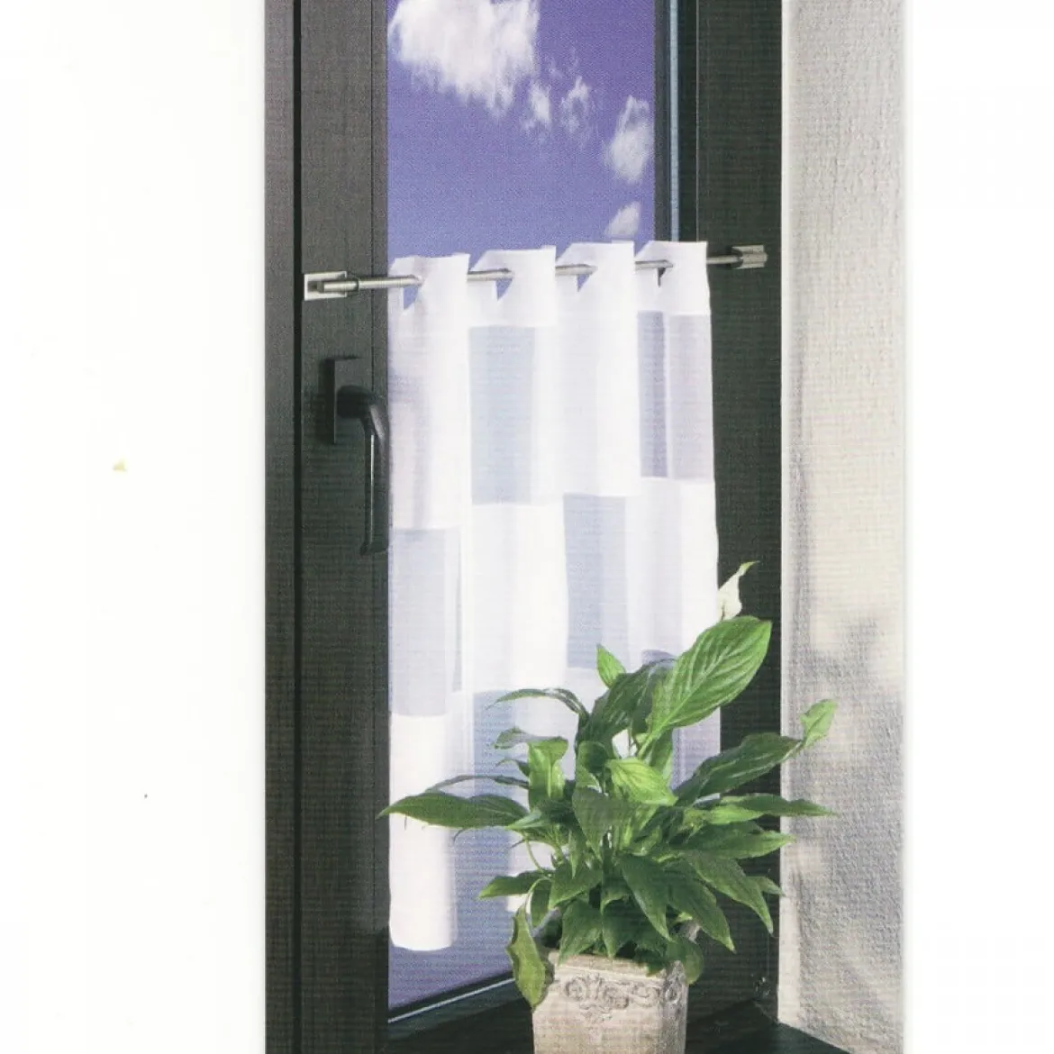 Gardinenstange Klemmstange Spannfix ausziehbar 60-90cm 1Stück Edelstahloptik