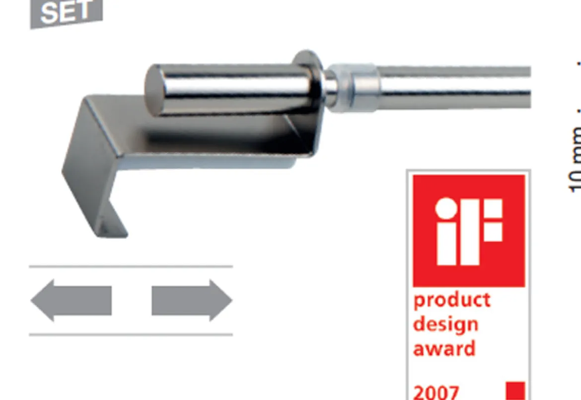 Gardinenstange Klemmstange Spannfix ausziehbar 60-90cm 1Stk weiß