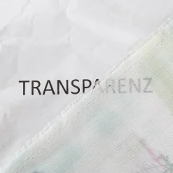 Gardinenstoff Algarve halbtransparent Aquarell weiß lila türkis grün 1,6m Breite
