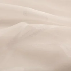 Gardinenstoff Ausbrenner CrissCross Leinenstruktur Blätterranken offwhite mit Bleiband 290cm Höhe