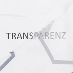 Gardinenstoff Batist-Optik transparent Hexagon weiß grau 148cm Breite
