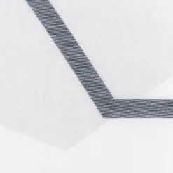 Gardinenstoff Batist-Optik transparent Hexagon weiß grau 148cm Breite