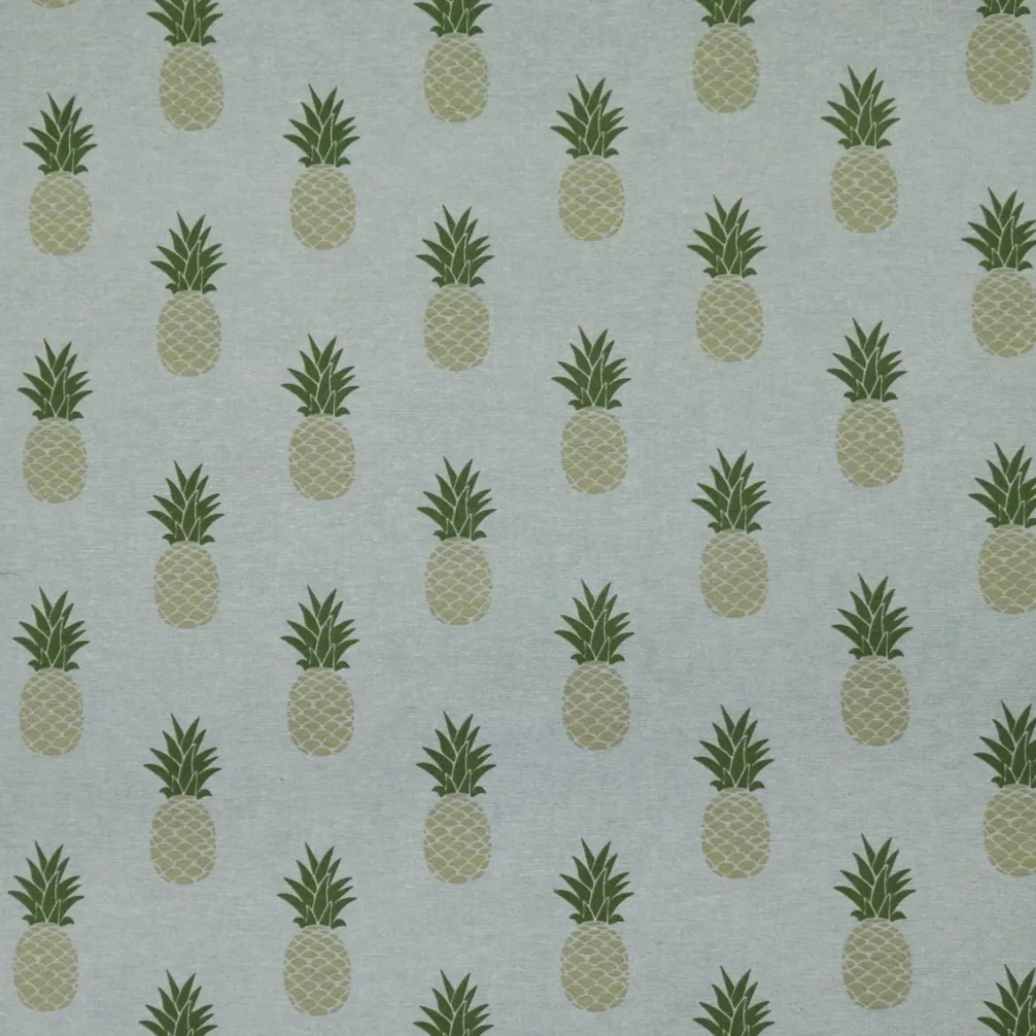 Gardinenstoff Dekostoff Ananas mint grün goldfarbig