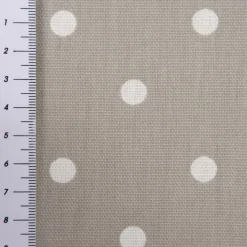 Gardinenstoff Dekostoff Baumwollstoff Full Stop Punkte grau weiß 140cm Breite