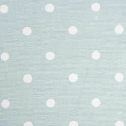 Gardinenstoff Dekostoff Baumwollstoff Full Stop Punkte hellblau weiß 140cm Breite