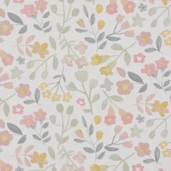 Gardinenstoff Dekostoff Baumwollstoff Panama Betty Bon Bon Blumen pastell rosa 140cm Breite