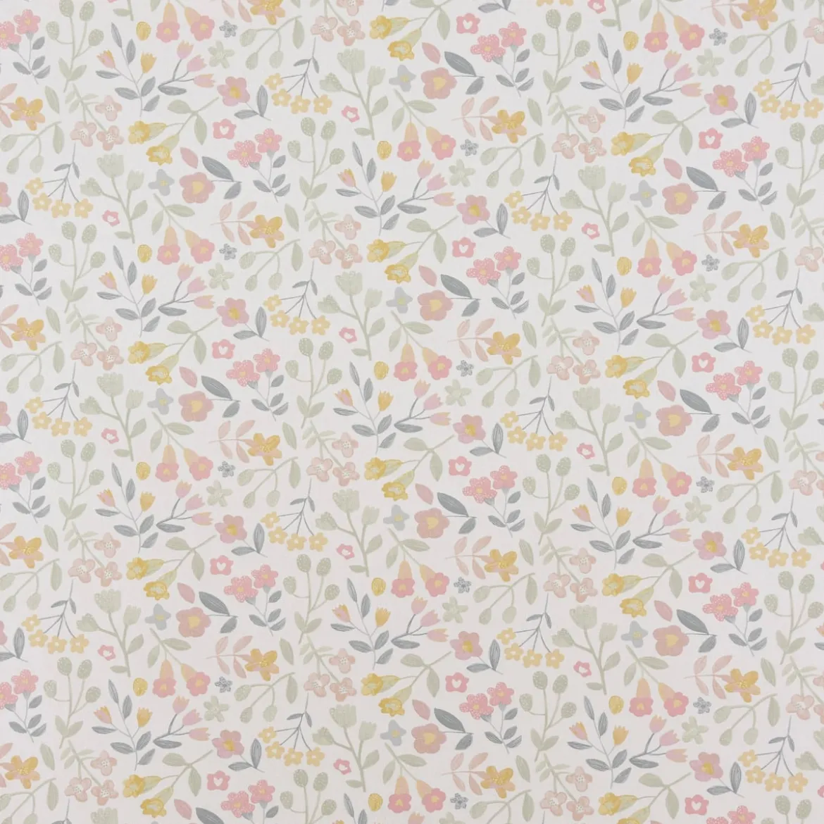 Gardinenstoff Dekostoff Baumwollstoff Panama Betty Bon Bon Blumen pastell rosa 140cm Breite
