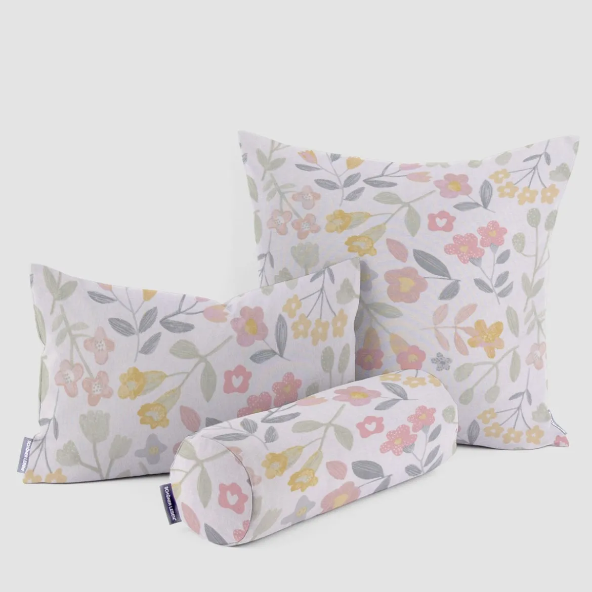 Gardinenstoff Dekostoff Baumwollstoff Panama Betty Bon Bon Blumen pastell rosa 140cm Breite