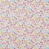 Gardinenstoff Dekostoff Baumwollstoff Panama Betty Parma Violet Blumen lila 140cm Breite