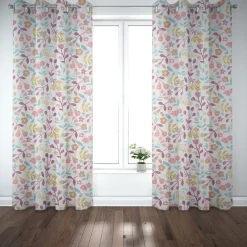 Gardinenstoff Dekostoff Baumwollstoff Panama Betty Parma Violet Blumen lila 140cm Breite