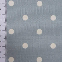 Gardinenstoff Dekostoff Baumwollstoff Full Stop Punkte blau weiß 140cm Breite