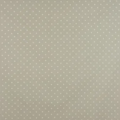 Gardinenstoff Dekostoff Baumwollstoff Full Stop Punkte grünbeige weiß 140cm Breite