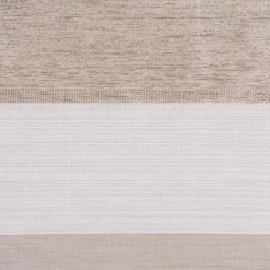Gardinenstoff Dekostoff halbtransparent Streifen matt glänzend beige 1,50m Breite