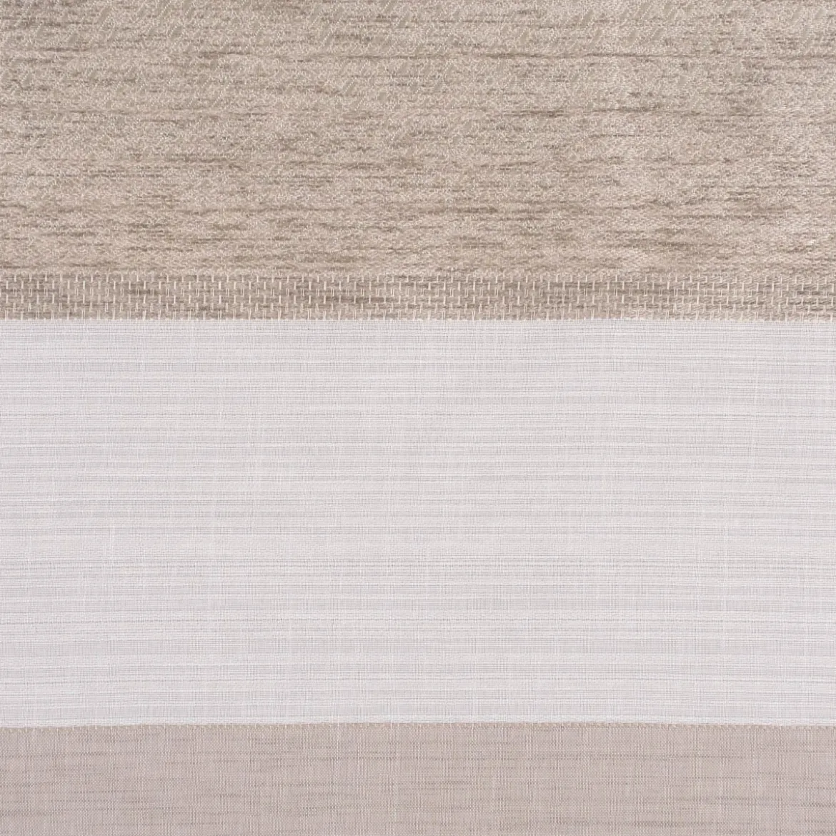 Gardinenstoff Dekostoff halbtransparent Streifen matt glänzend beige 1,50m Breite