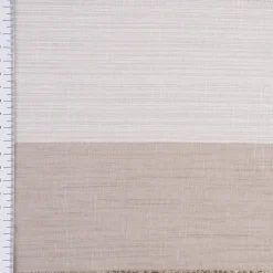 Gardinenstoff Dekostoff halbtransparent Streifen matt glänzend beige 1,50m Breite