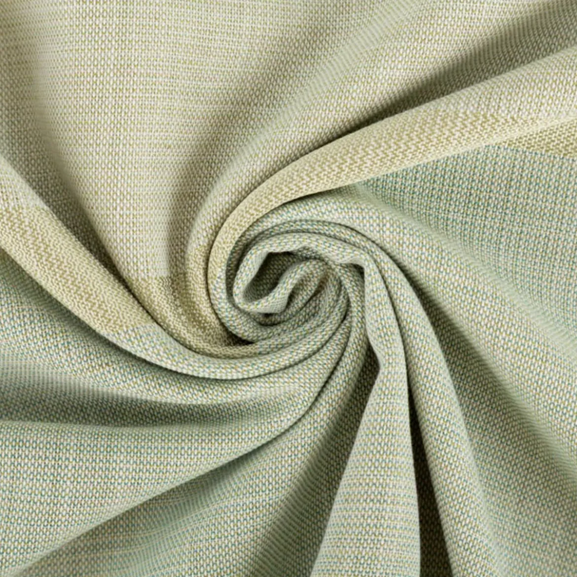 Gardinenstoff Dekostoff halbtransparent Jacquard-Streifen grün 1,40m Breite