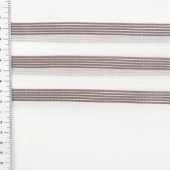 Gardinenstoff Dekostoff halbtransparent Jacquard-Streifen Wellen weiß grün 1,50m Breite