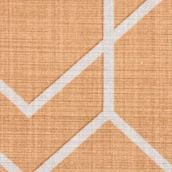 Gardinenstoff Dekostoff Jacquard Digitaldruck Geometrie Sechseck gelb beige 1,4m Breite