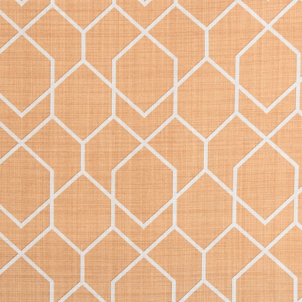 Gardinenstoff Dekostoff Jacquard Digitaldruck Geometrie Sechseck gelb beige 1,4m Breite