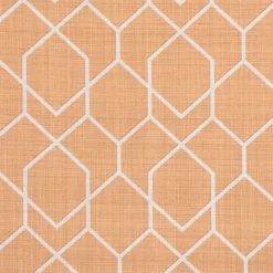 Gardinenstoff Dekostoff Jacquard Digitaldruck Geometrie Sechseck gelb beige 1,4m Breite