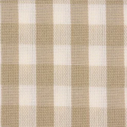 Gardinenstoff Dekostoff Landhausstoff weiß beige kariert 1,60m Breite