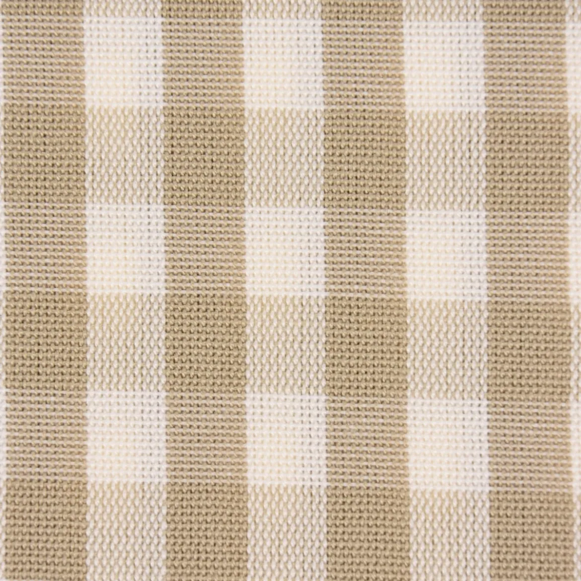 Gardinenstoff Dekostoff Landhausstoff weiß beige kariert 1,60m Breite