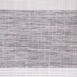 Gardinenstoff Dekostoff Leinenoptik Querstreifen halbtransparent grau 1,5m Breite