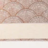 Gardinenstoff Dekostoff Leinenoptik Streifen Fächer terracotta weiß 1,50m Breite