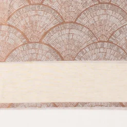 Gardinenstoff Dekostoff Leinenoptik Streifen Fächer terracotta weiß 1,50m Breite