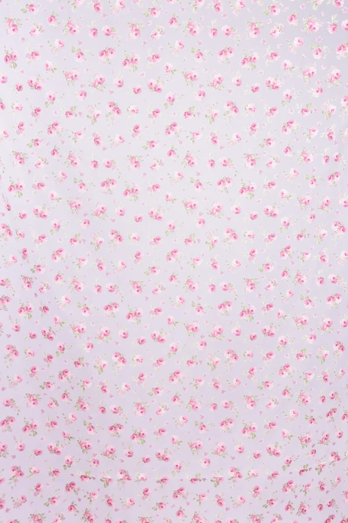 Gardinenstoff Dekostoff Organza Pfingstrosen klein weiß rosa grün 2,8m Höhe