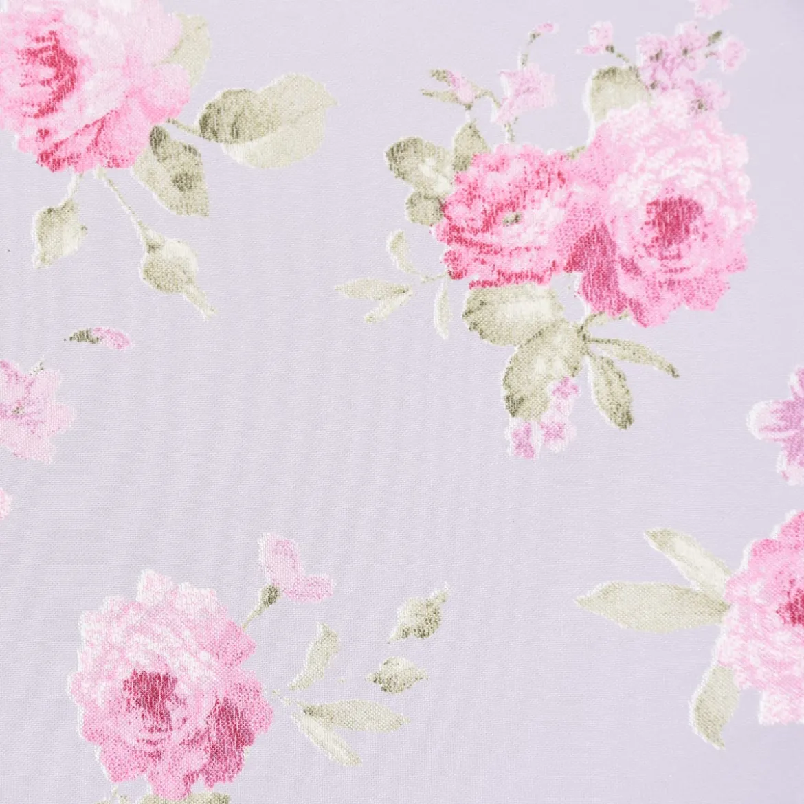 Gardinenstoff Dekostoff Organza Pfingstrosen klein weiß rosa grün 2,8m Höhe