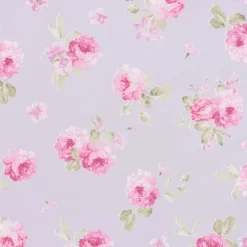 Gardinenstoff Dekostoff Organza Pfingstrosen klein weiß rosa grün 2,8m Höhe