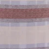 Gardinenstoff Dekostoff Querstreifen Leinenoptik meliert grau beige rotbraun 1,50m Breite