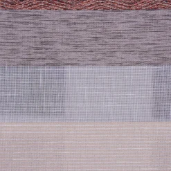 Gardinenstoff Dekostoff Querstreifen Leinenoptik meliert grau beige rotbraun 1,50m Breite