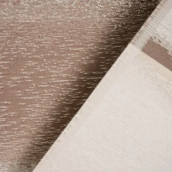 Gardinenstoff Dekostoff Streifen glanz creme beige nougat 1,4m Breite