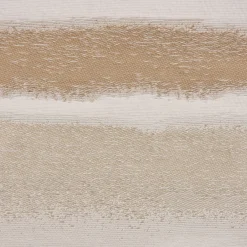 Gardinenstoff Dekostoff Streifen glanz creme beige nougat 1,4m Breite