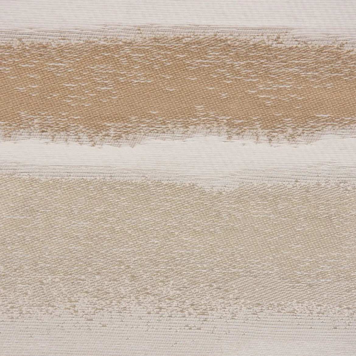 Gardinenstoff Dekostoff Streifen glanz creme beige nougat 1,4m Breite