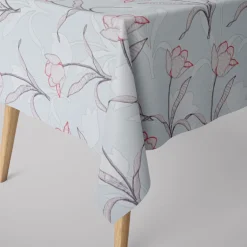 Gardinenstoff Dekostoff Tulpen mint 1,40m Breite