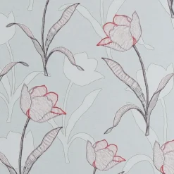 Gardinenstoff Dekostoff Tulpen mint 1,40m Breite