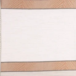 Gardinenstoff Dekostoff Voile halbtransparent Streifen beige braun grau 1,50m Breite