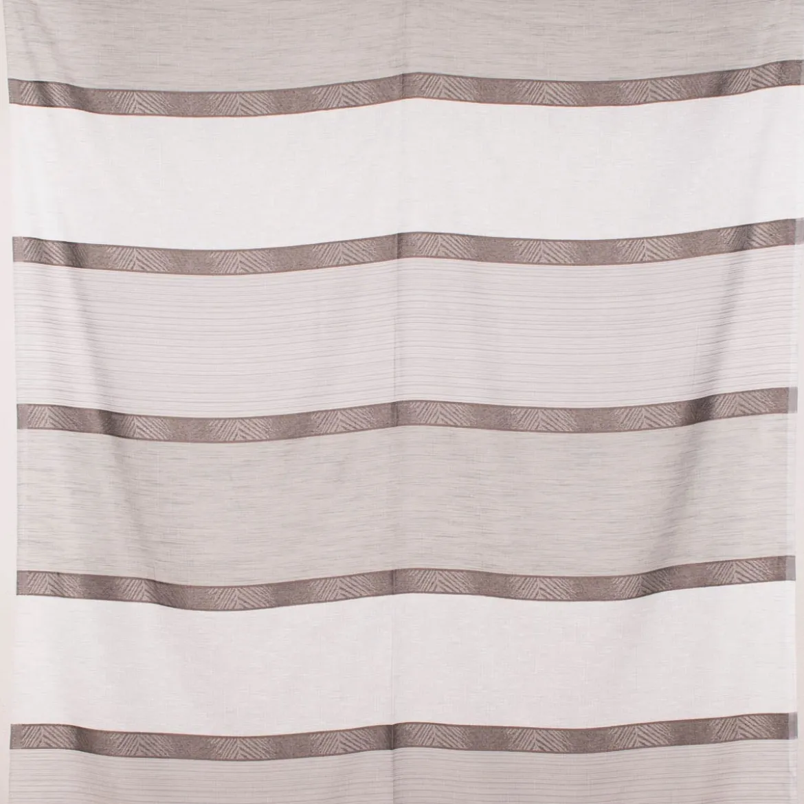 Gardinenstoff Dekostoff Voile halbtransparent Streifen grau 1,50m Breite