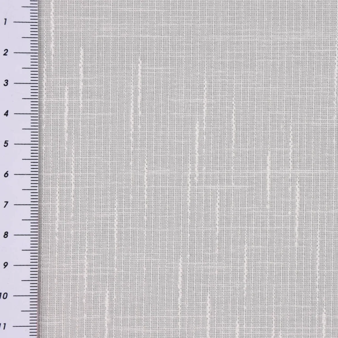 Gardinenstoff feine Längsstreifen transparent raumhoch mit Bleiband wollweiß 2,90m Höhe