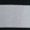 Gardinenstoff Flächenpaneele Tischband weiß mit Stickerei Breite: 28cm