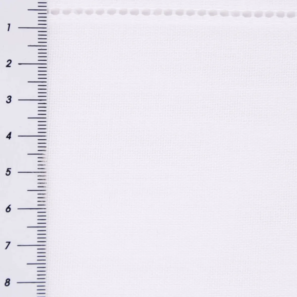 Gardinenstoff Gardinenstores Batistoptik mit doppeltem Abschluss und Häkelborte weiß 275cm