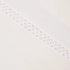 Gardinenstoff Gardinenstores Batistoptik mit doppeltem Abschluss und Häkelborte ecru 280cm