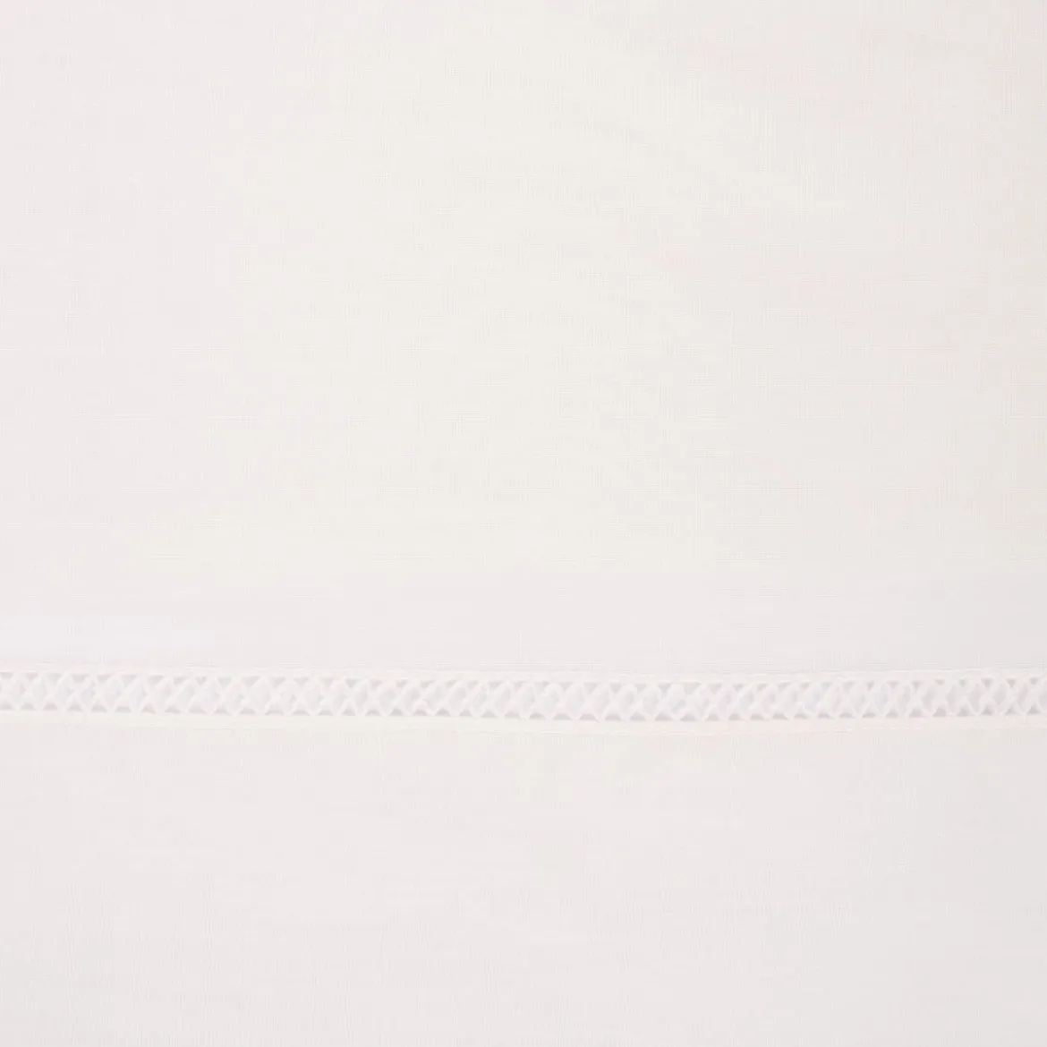 Gardinenstoff Gardinenstores Batistoptik mit doppeltem Abschluss und Häkelborte ecru 280cm