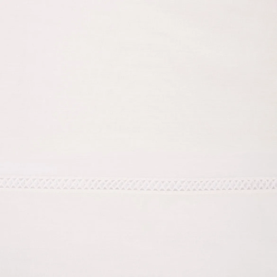Gardinenstoff Gardinenstores Batistoptik mit doppeltem Abschluss und Häkelborte ecru 280cm