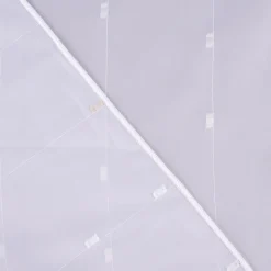 Gardinenstoff Gardinenstores transparent Scherli Kästchen mit Bleiband weiß beige 280cm Höhe