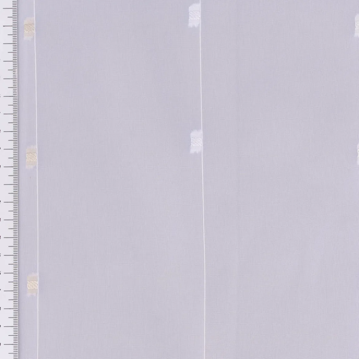 Gardinenstoff Gardinenstores transparent Scherli Kästchen mit Bleiband weiß beige 280cm Höhe