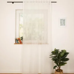 Gardinenstoff Gardinenstores Stickerei Batistoptik Blumenranken raumhoch ecru 280cm